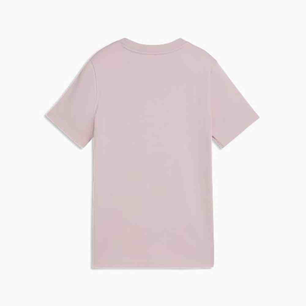 Puma Girls Essential No.1 Logo Short Sleeves T-Shirt In Misty Pink