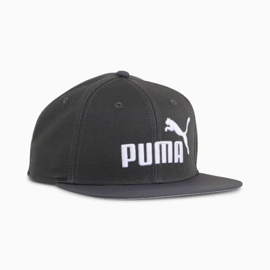 Puma Mens Ess No.1 Flat Brim Caps In Charcoal