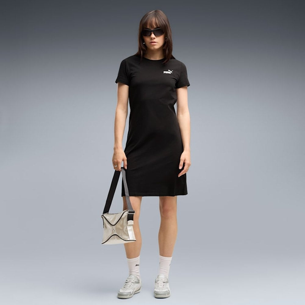 Puma Womens Ess Small No.1 Logo Slim Dress In Black