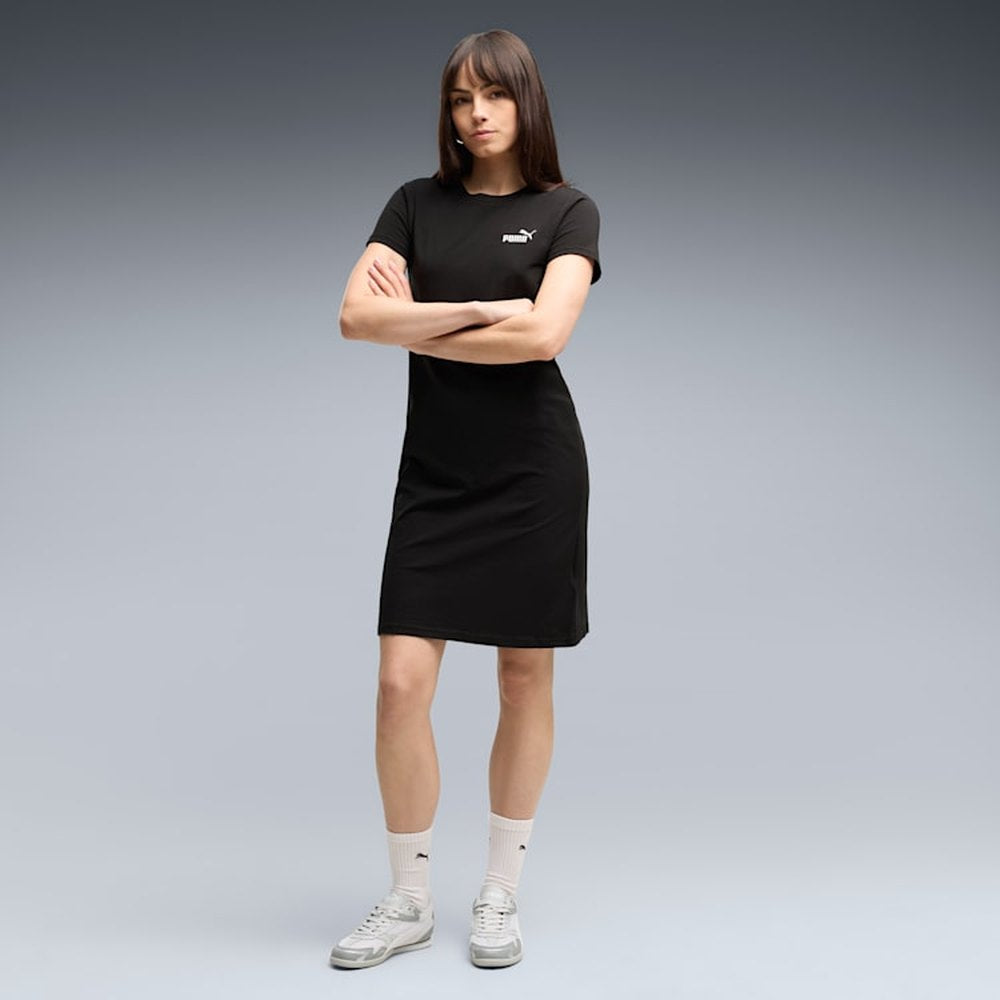 Puma Womens Ess Small No.1 Logo Slim Dress In Black