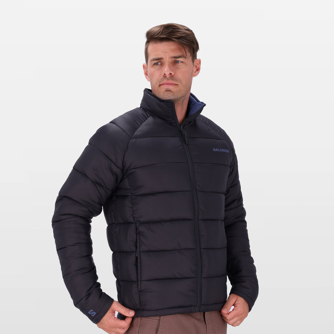 Salomon Mens Eclipse Reversible Jacket In Phantom/Marlin