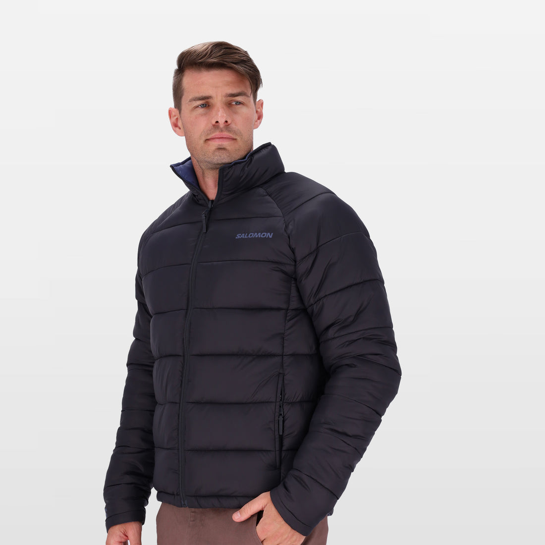 Salomon Mens Eclipse Reversible Jacket In Phantom/Marlin