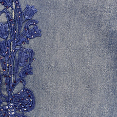 Sissy boy Ladies Axel Side Seam Crochet Jeans In Blue