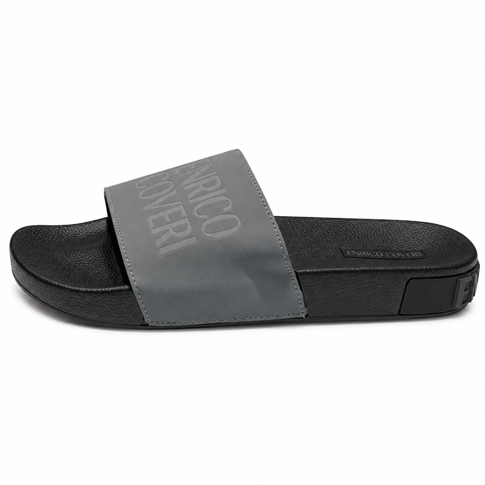 Enrico Coveri Mens Slides In Grey