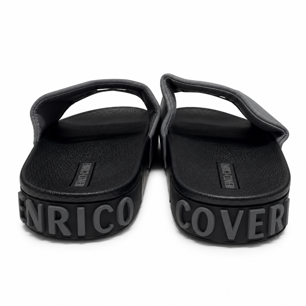 Enrico Coveri Mens Slides In Grey