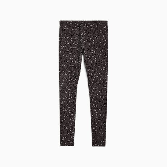 Puma Womens Animal Print Leggings In Black