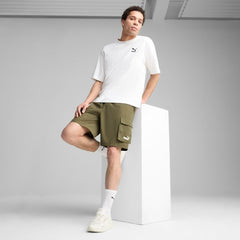 Puma Dark Olive Ess No 1 Logo Woven Cargo Short