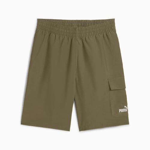 Puma Dark Olive Ess No 1 Logo Woven Cargo Short