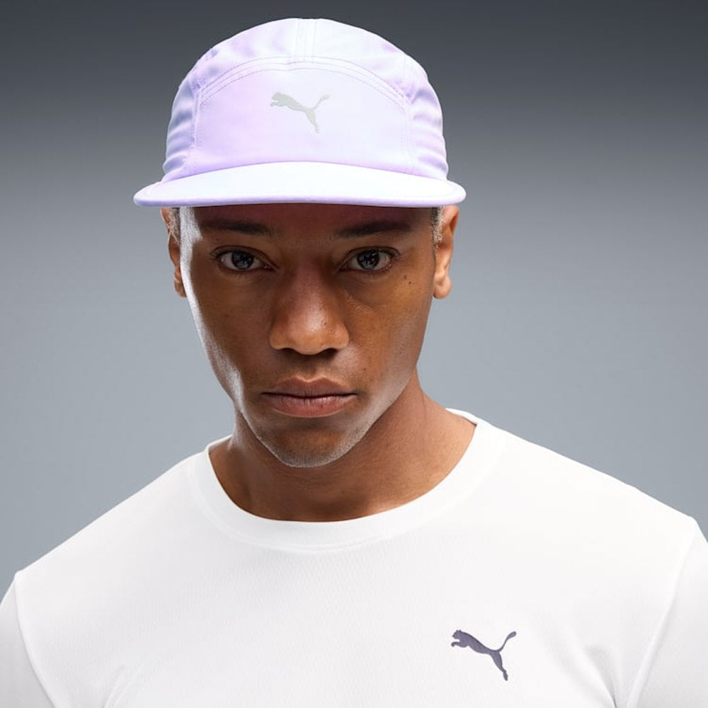 Puma Unisex Ess Running 5 Panel Cap In Lavender