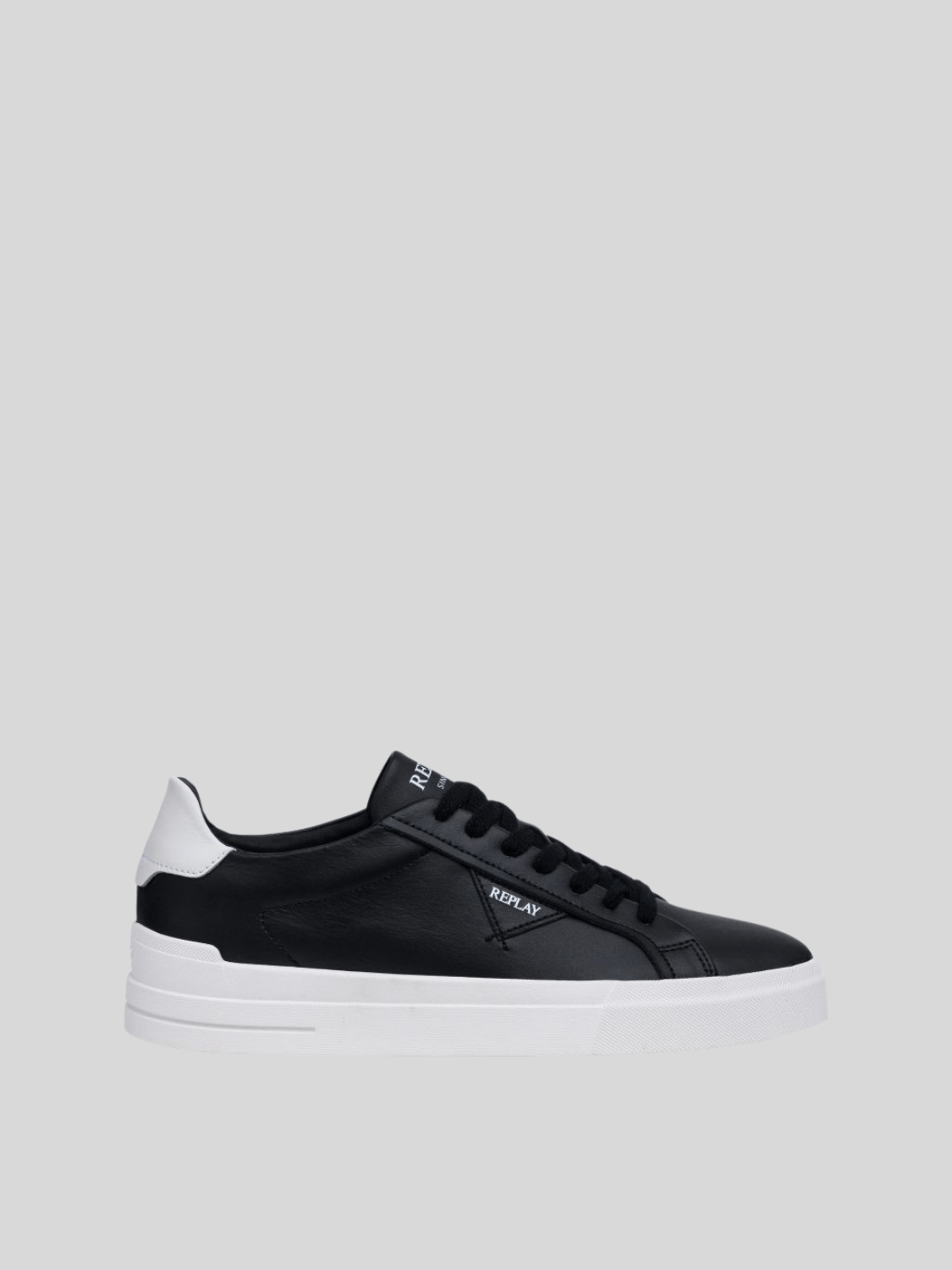 Replay Mens Evan Class Shoes In Black & White