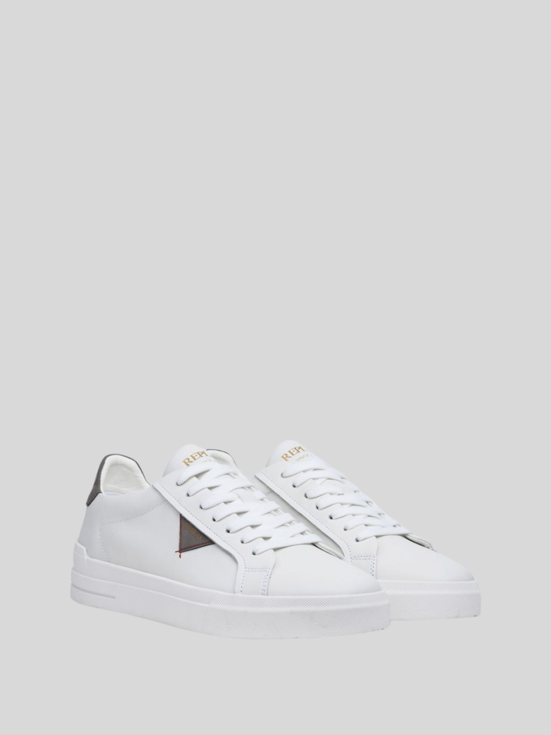 Replay Mens Evan Class Shoes in White & Grey