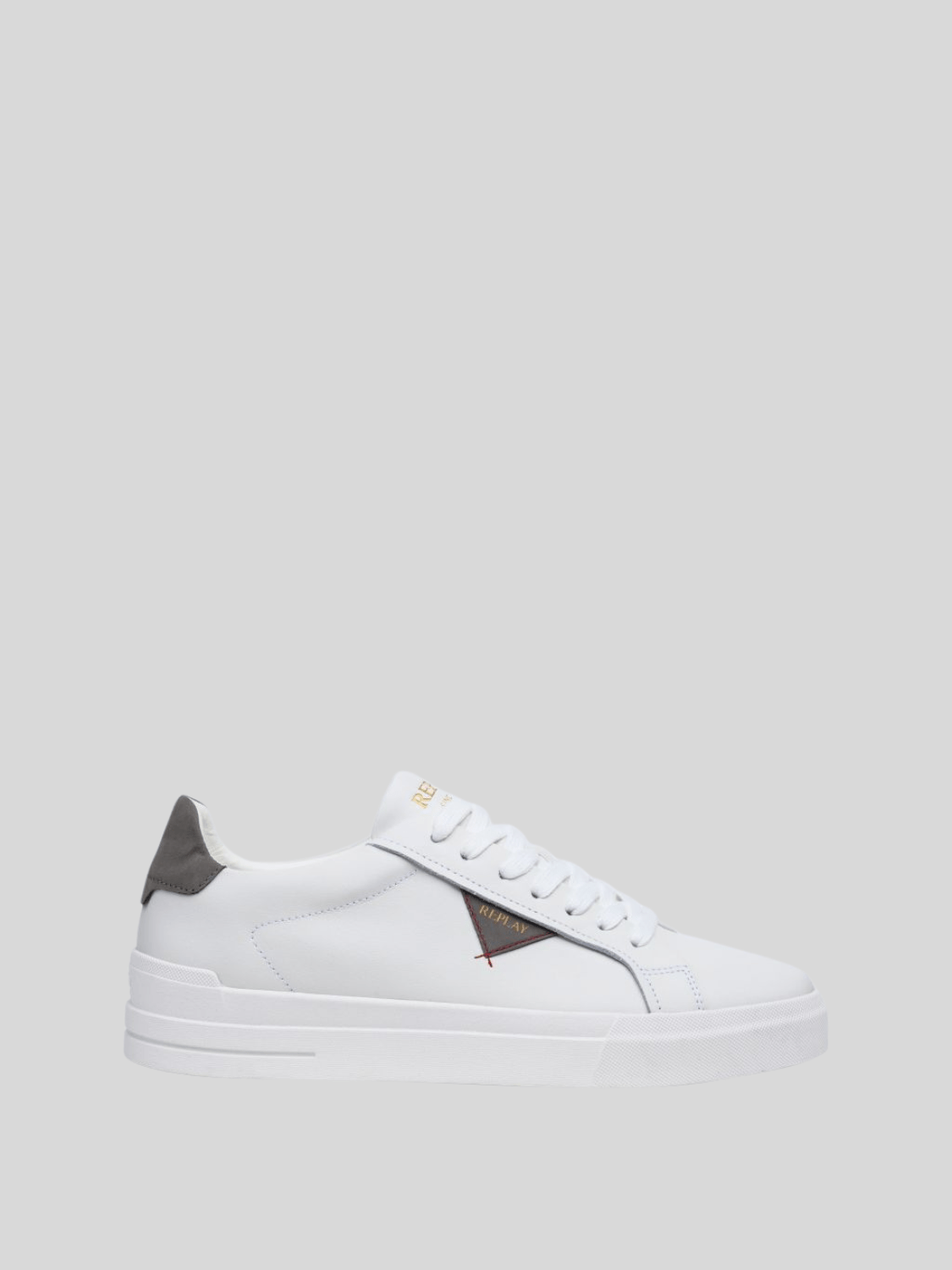 Replay Mens Evan Class Shoes in White & Grey