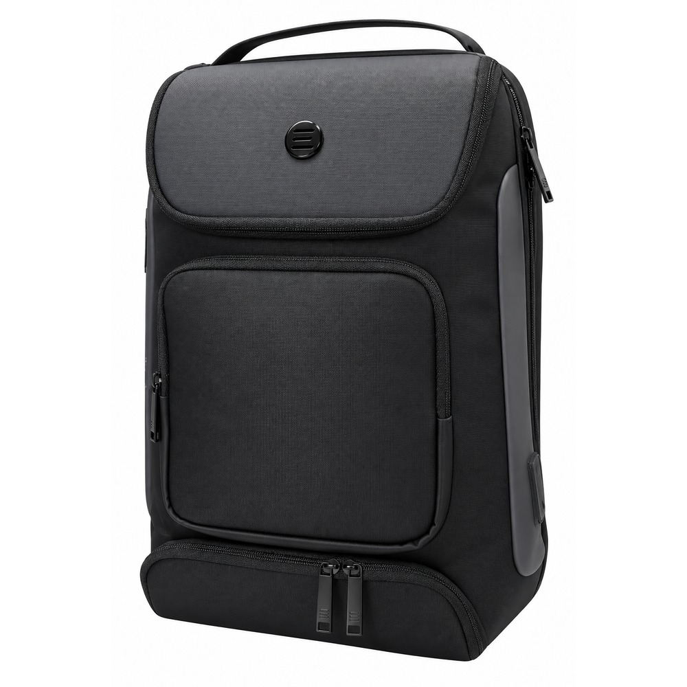 Evolution Free Spirit Multi Pocket Laptop Bag In Black