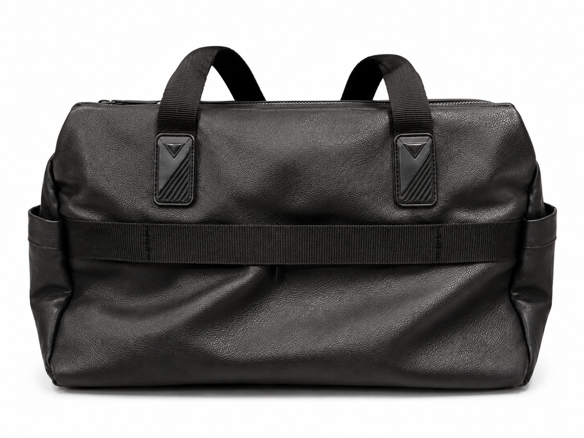 Evolution Pu Sports Duffel Bag In Black