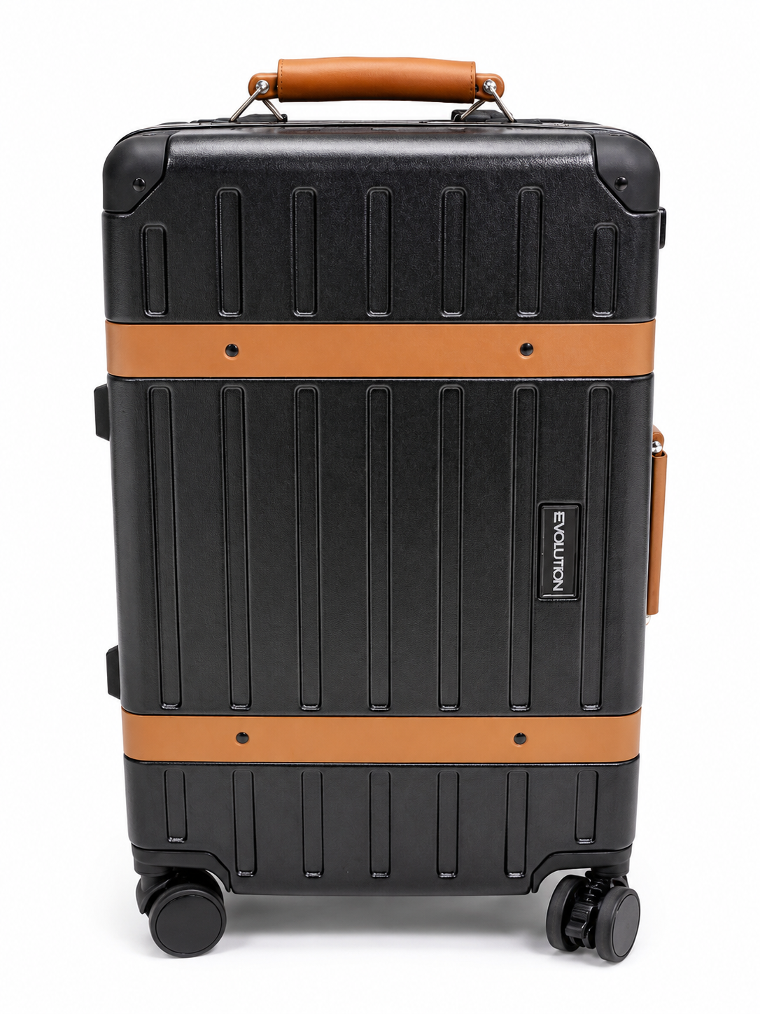 Evolution Trim Aluminium Frame Trolley Case In Black