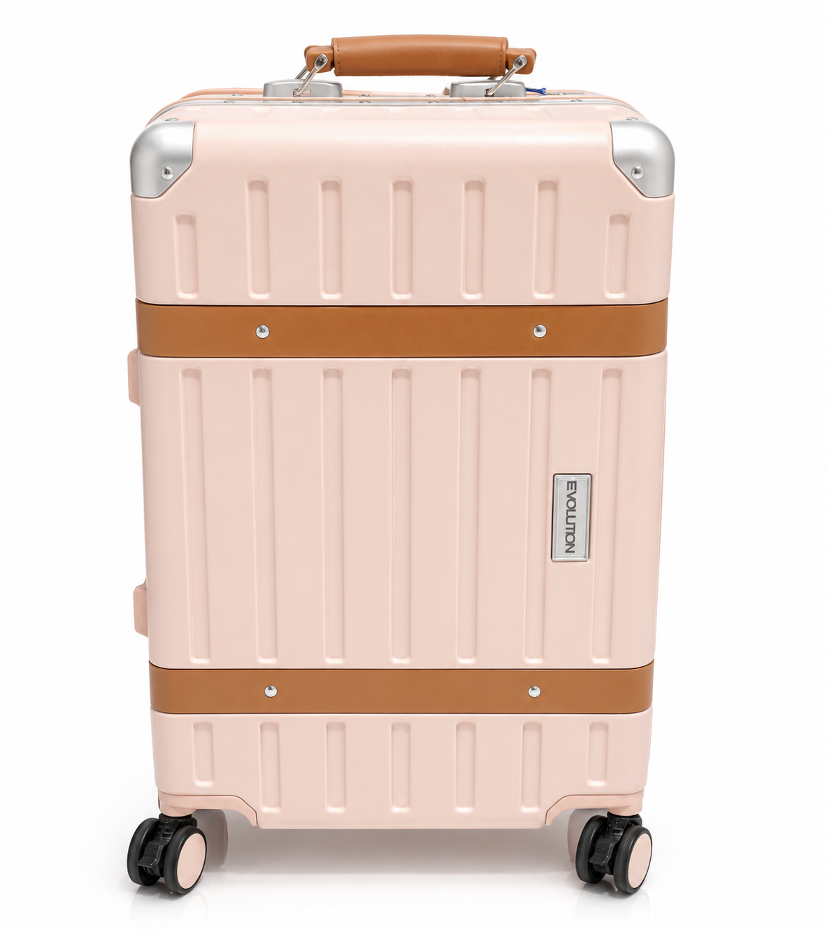Evolution Trim Aluminium Frame Trolley Case In Pink