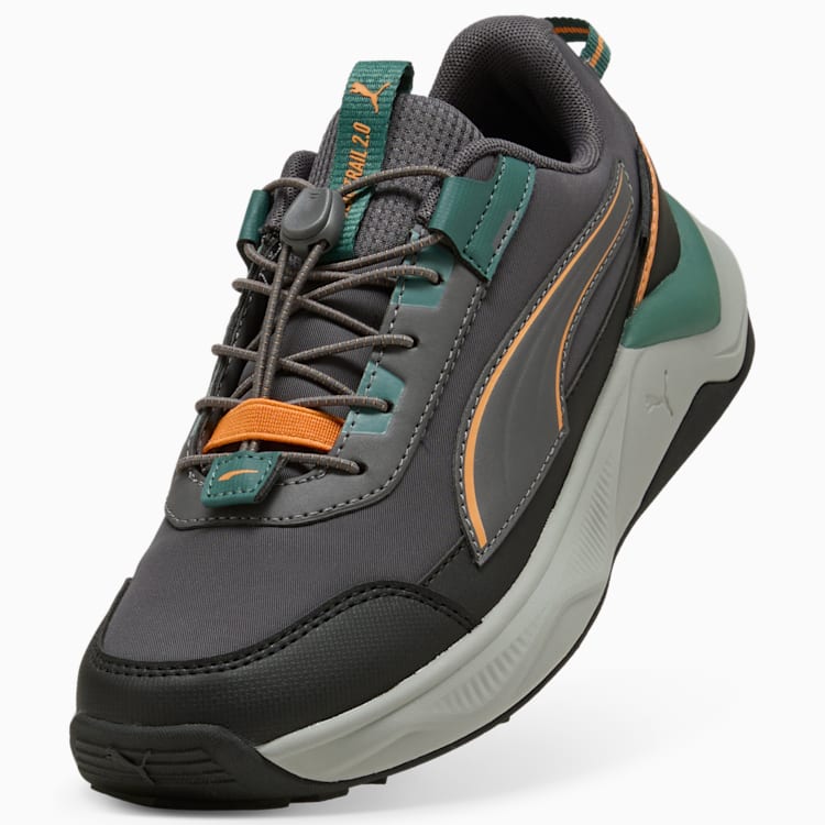 Puma Boys Evolve 2.0 Trail Lo Junior Shoes In Moody Grey