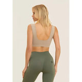 Freddy Womens Knitted Seamless Sport Top In Beige
