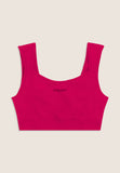Freddy Womens Knitted Seamless Sport Top In Pink