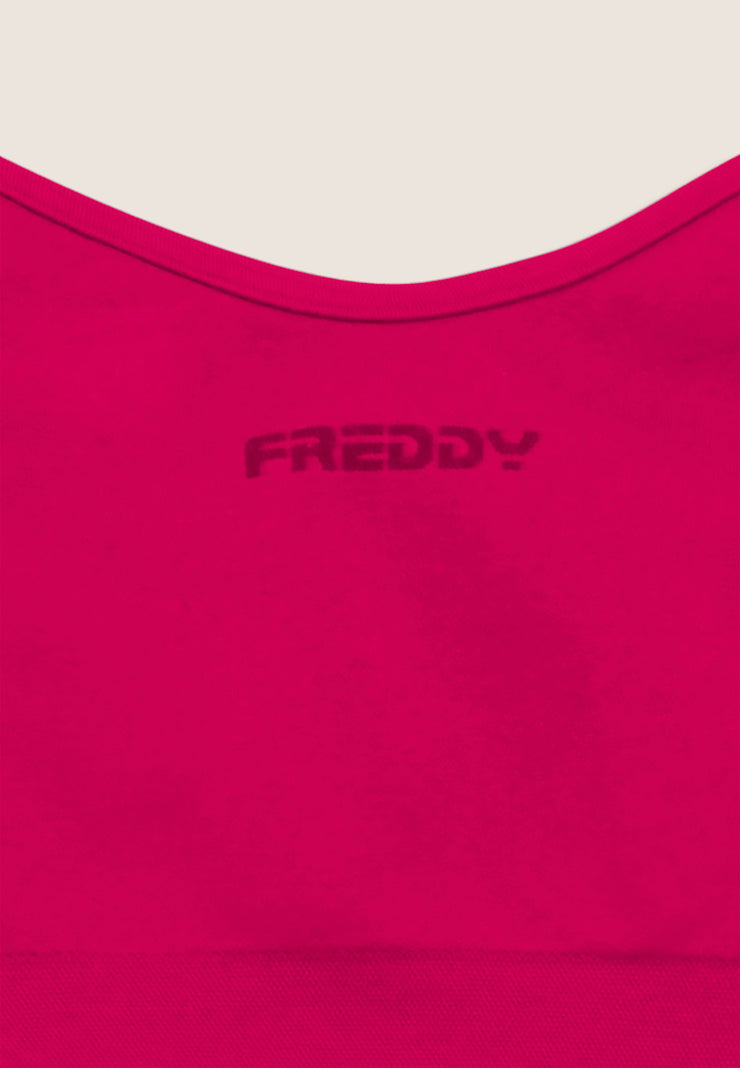 Freddy Womens Knitted Seamless Sport Top In Pink