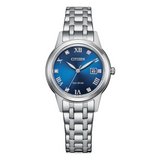 Citizen Womens Eco Drive Watch In Sliver/Blue Dial