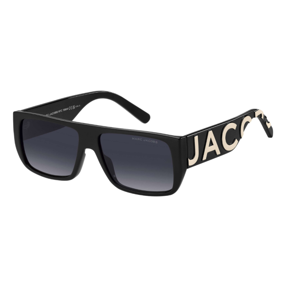 Marc Jacobs Logo Unisex Sunglasses In Black