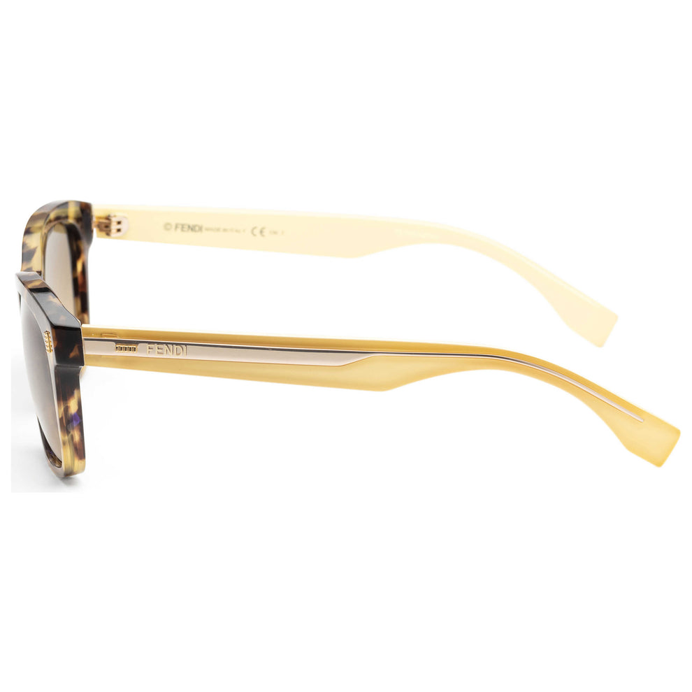 Fendi Tortoise Frame Sunglasses For Women In Butter Yellow
