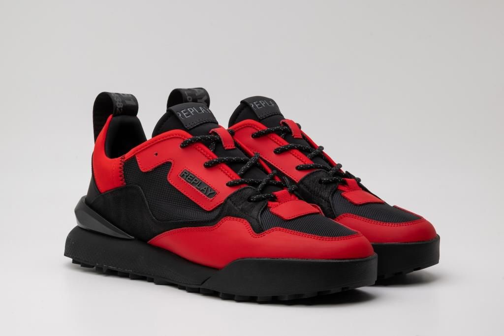 Replay Mens Field2.0 Sport Sa Shoes Red/Black