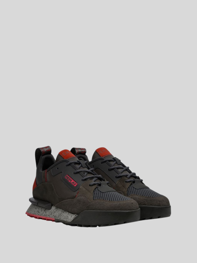 Replay Mens Field Melt 25 Sneaker In Dark Grey