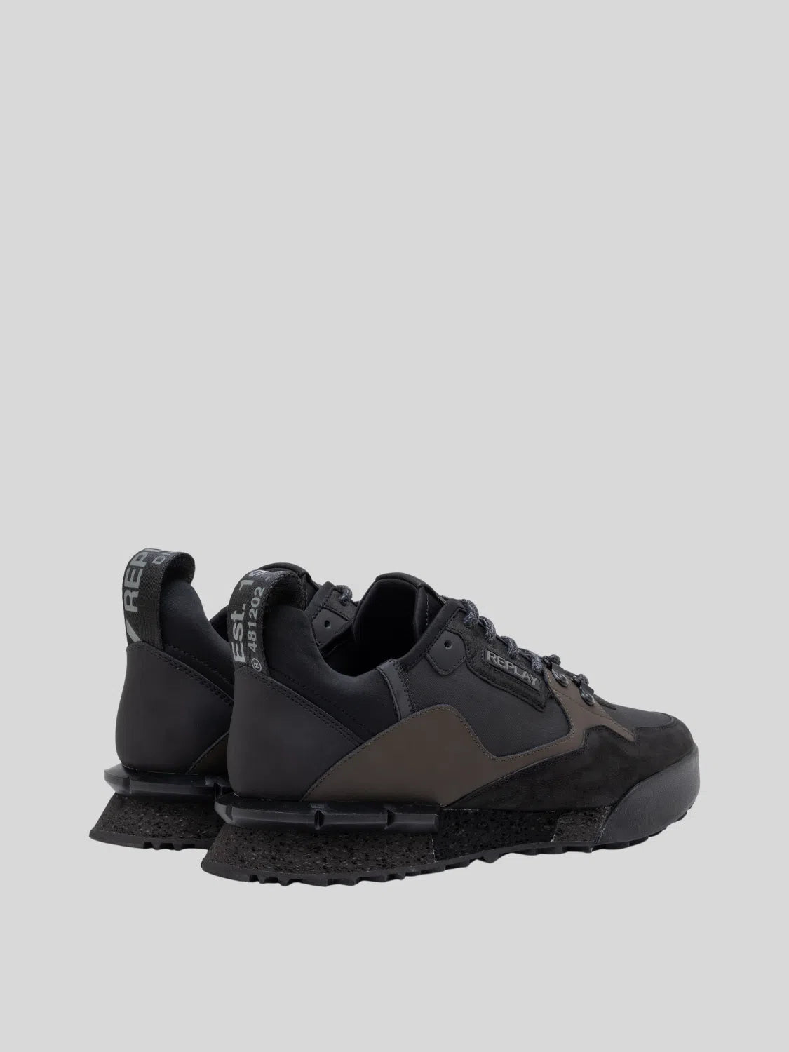 Replay Mens Field Speed Raw Black/Grey Sneakers – Sedgars SA