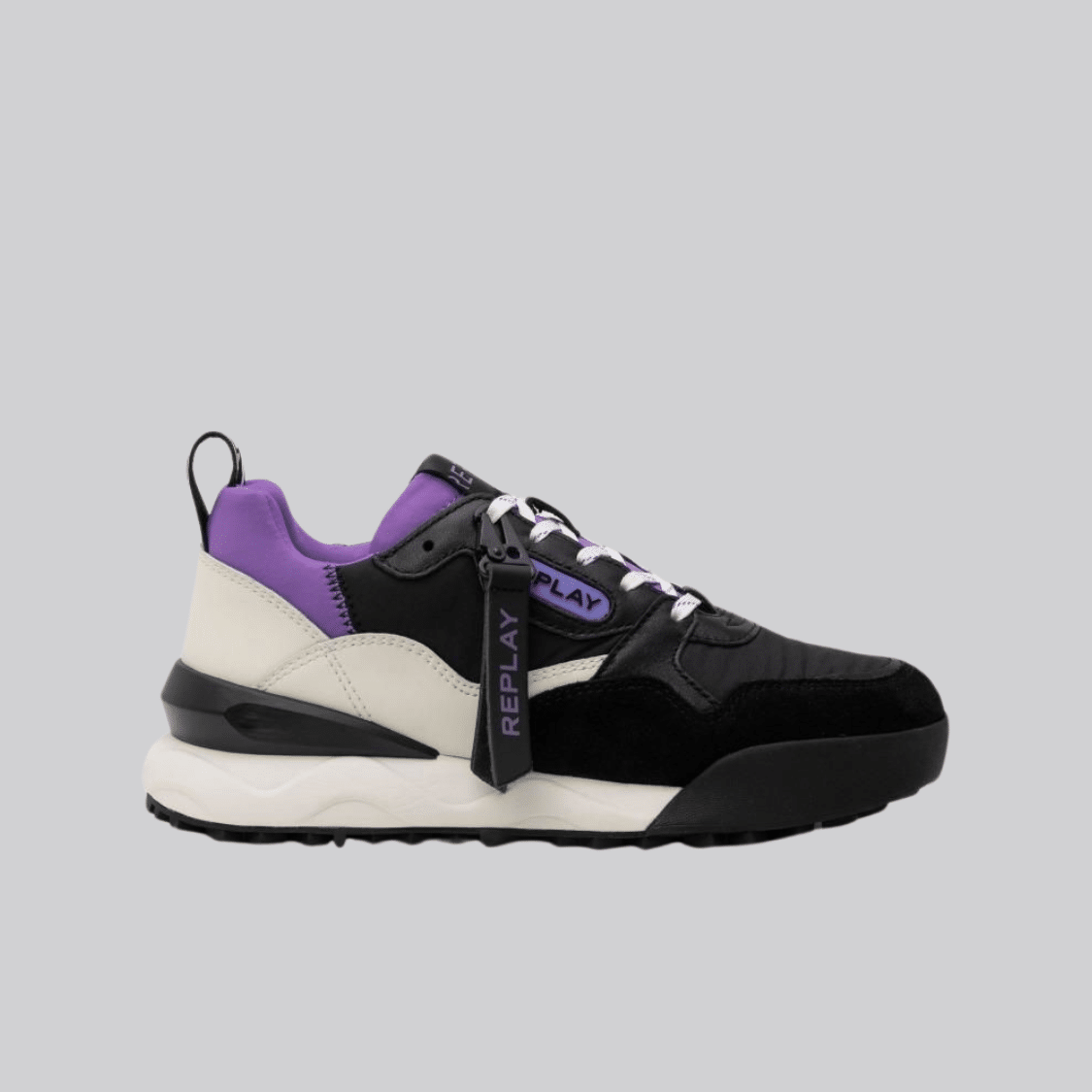 Replay Womens Field Tech Shoes Black/Purple