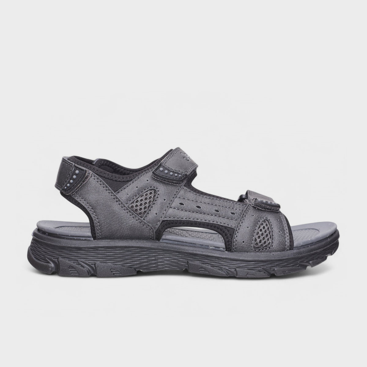 Jeep Mens Compass Sandals In Grey & Black