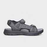 Jeep Mens Compass Sandals In Grey & Black