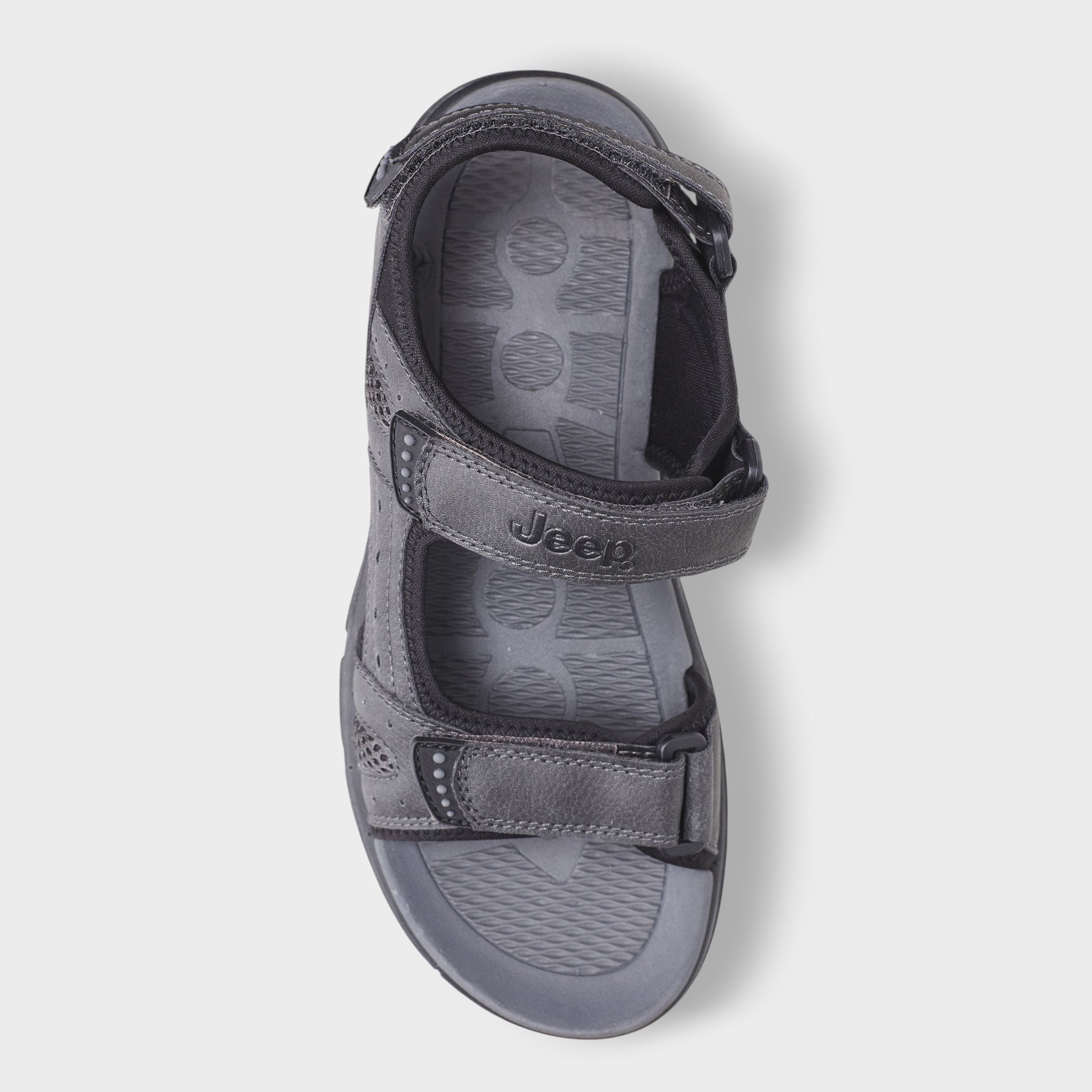 Jeep Mens Compass Sandals In Grey & Black