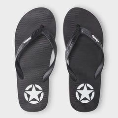 Jeep Mens Sunny Thong Sandals In Black