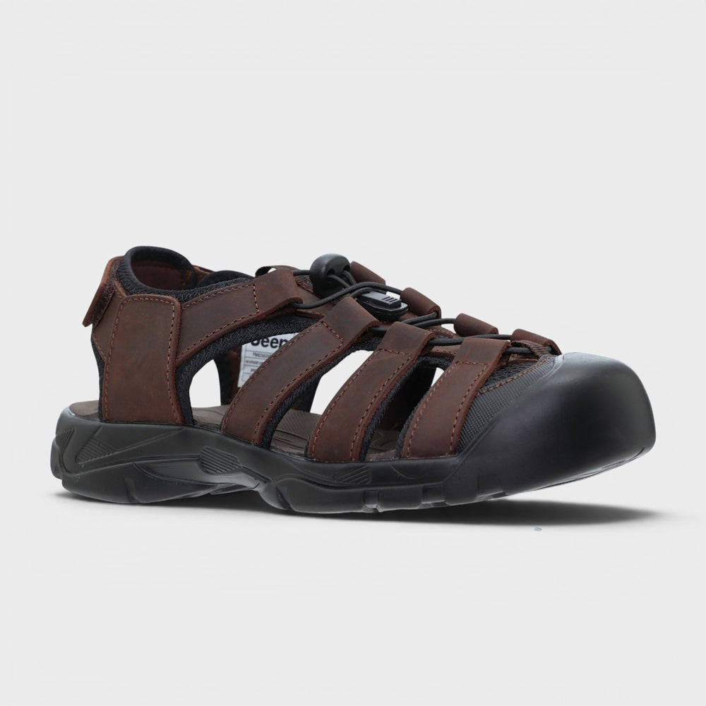 Jeep Mens Pathfinder Sandal In Brown