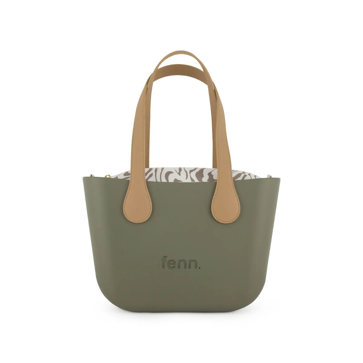Fenn Beige Handle Handbag In Watercress
