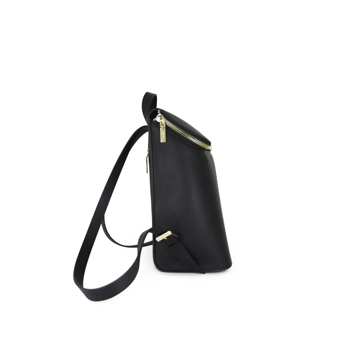 Fenn Gold Zip Backpack In Black