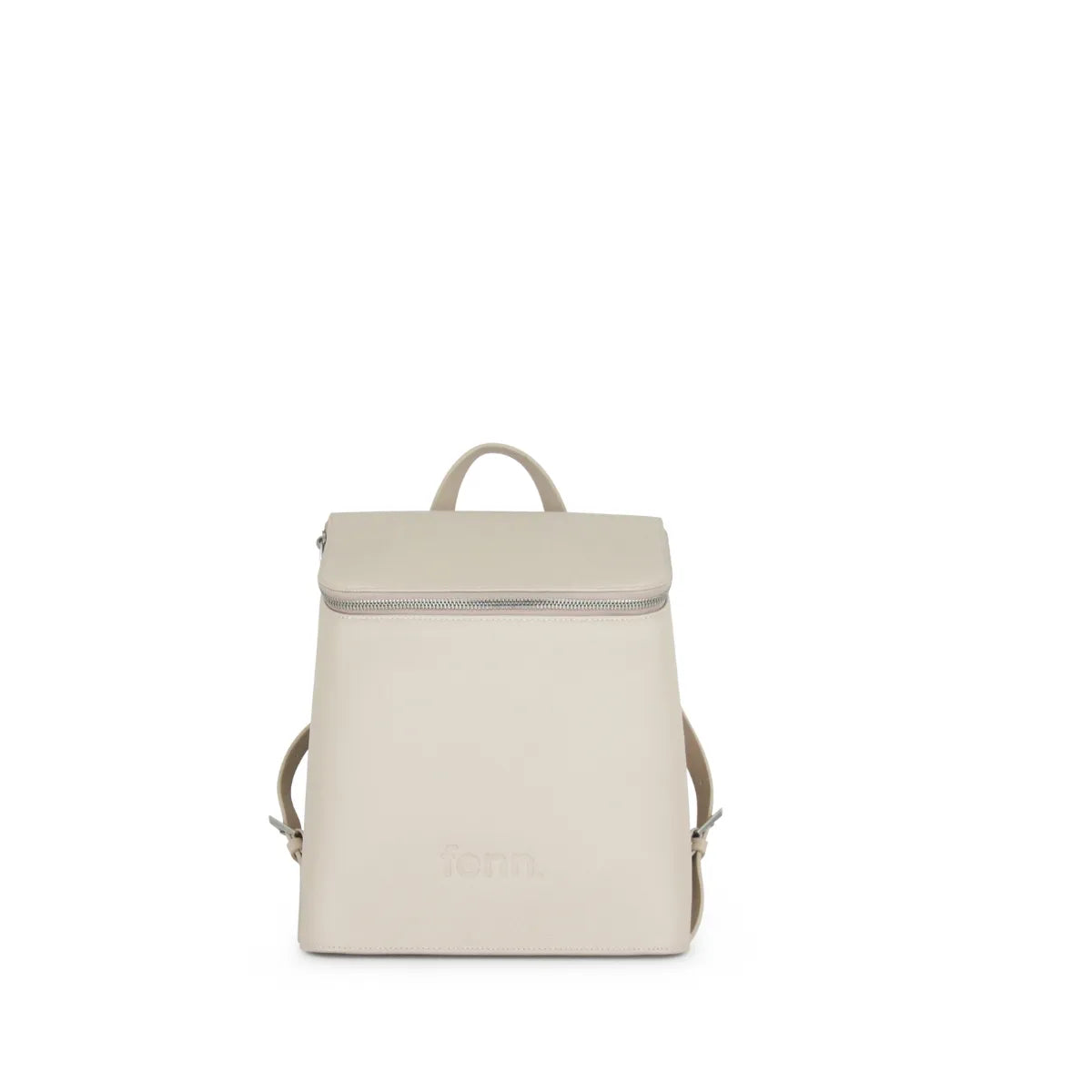 Fenn Silver Zip Backpack In Oatmeal