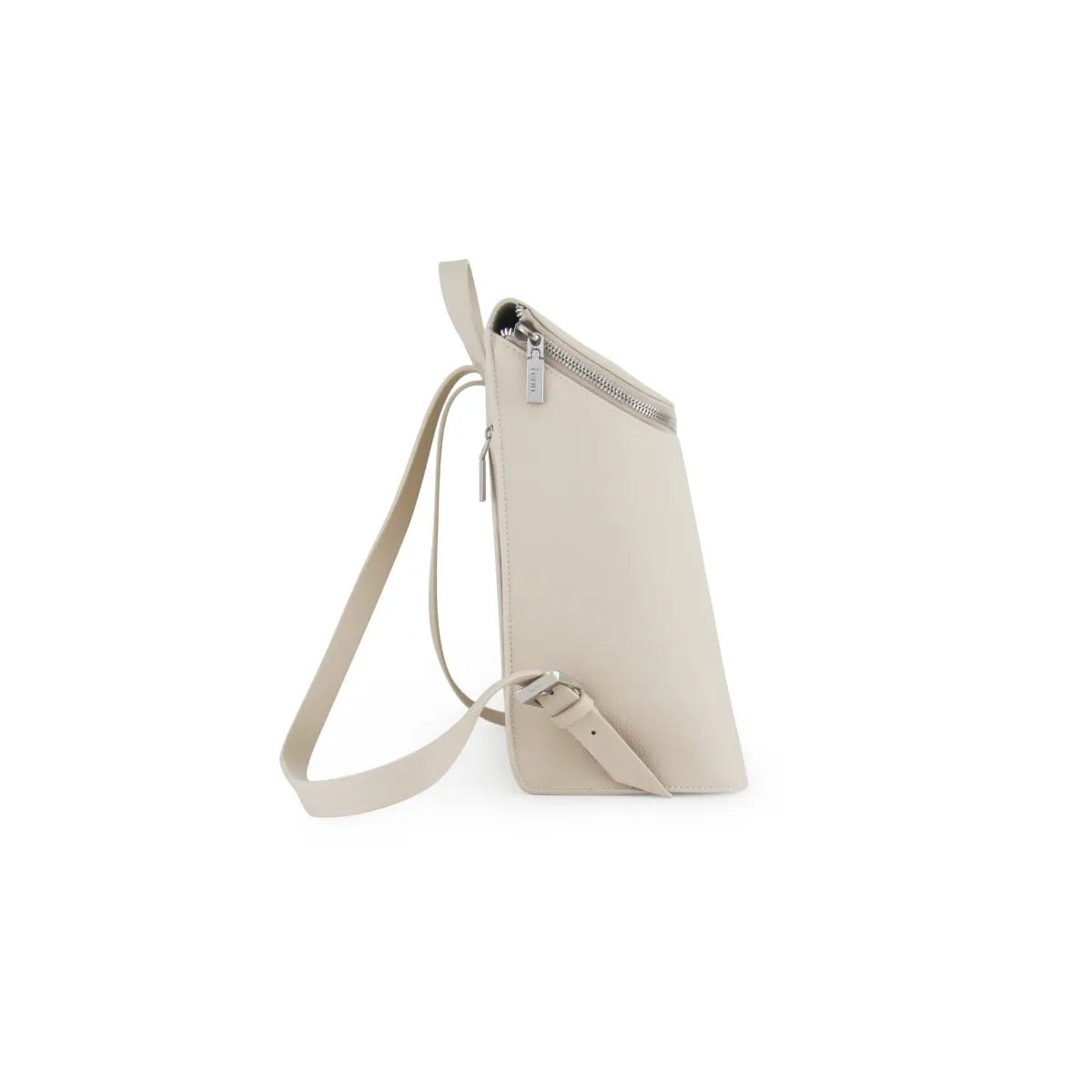 Fenn Silver Zip Backpack In Oatmeal