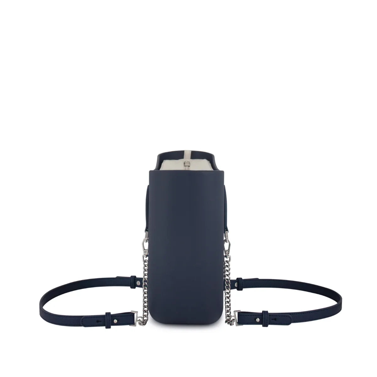 Fenna Silver Chain Tote Bag In Navy