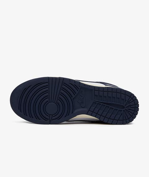 Nike Womens Dunk Low PRM Sneakers In White/Midnight Navy