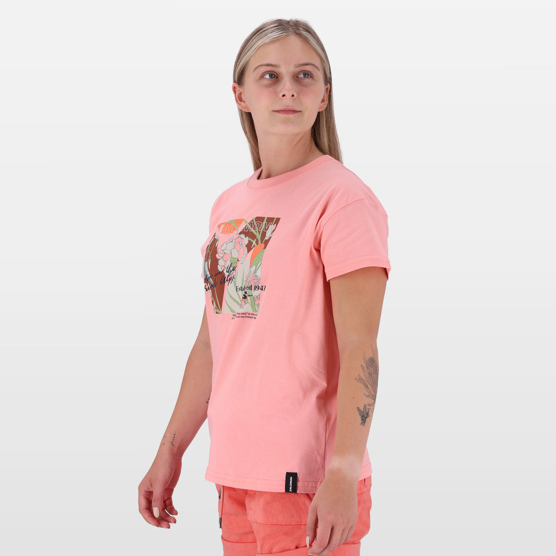 Salomon Womens Freedom Short Sleeves T-Shirts In Murex Shell