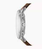 Fossil Gents Brwn Lth Beige Dial