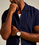 Fossil Gents Brwn Lth Beige Dial