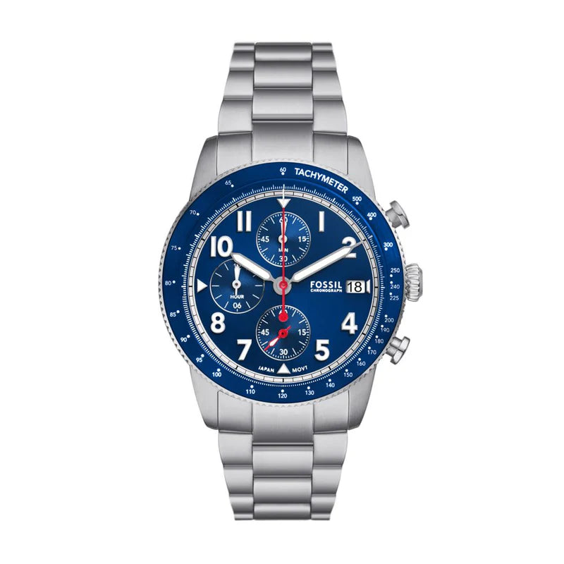 Fossil Sport Tourer Silver And Blue Watch