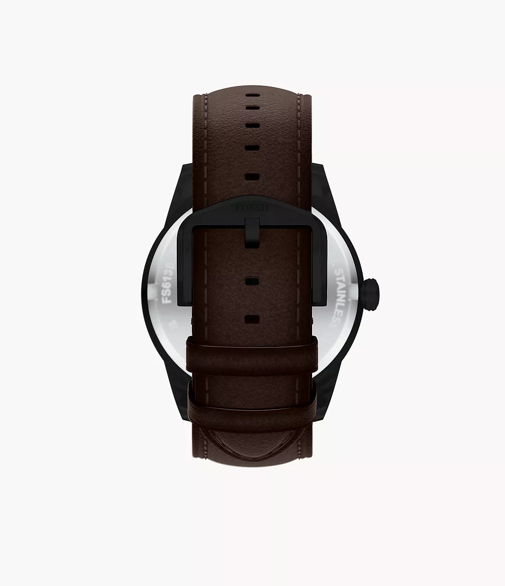 Fossil Mens Pearson Leather Watch In Brown