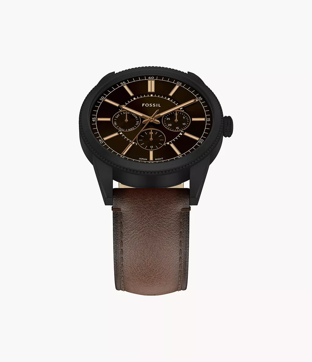 Fossil Mens Pearson Leather Watch In Brown