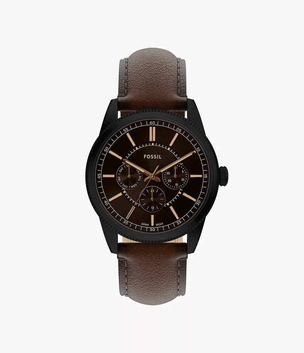 Fossil Mens Pearson Leather Watch In Brown