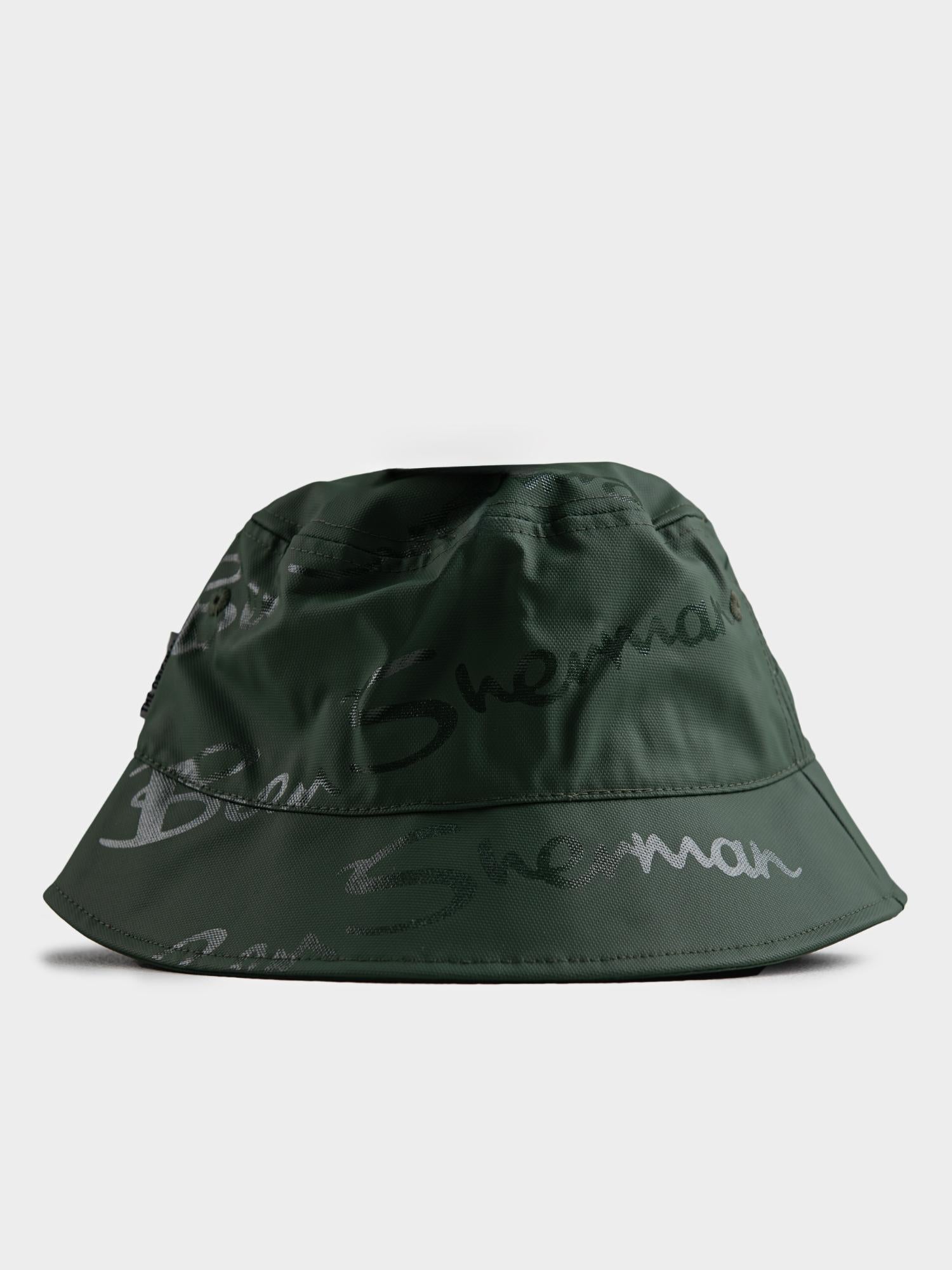 Ben Shereman Wax Plastisol Dark Olive Bucket Hat